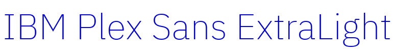 IBM Plex Sans ExtraLight шрифт